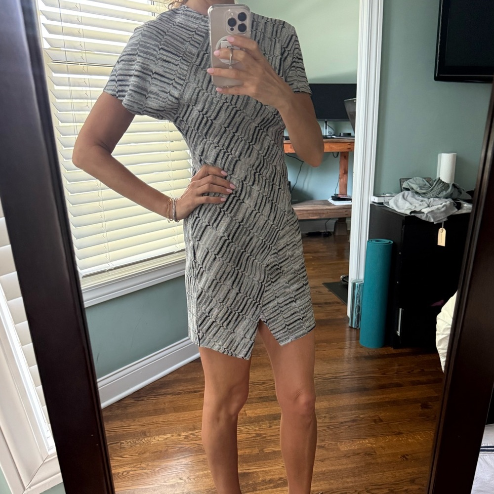 Missoni metallic and black and white Mini Dress current season